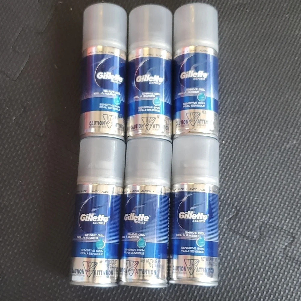 Gillette Series Shave Gel Bundle (6) Sensitive Skin Aloe 2.5 oz